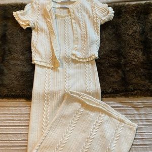 Zara midi skirt and matching sweater set